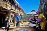Family Winnowing Rice