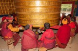 Group At A Large Prayer Wheel