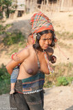 Akha Erpa Woman Carrying Baby