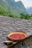 Chillies On A Slate Roof In Nujiang