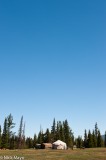 Yurt & Cabin Below Empty Sky