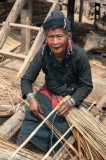 Woman Preparing Thatch