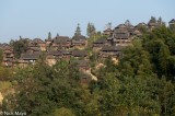 Wooden Village On The Ridgeline