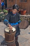 Cooking Rice In Wooden Steamer