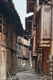 Narrow Street With Overhanging Eaves