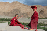 Two Young Monks Playing