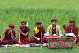 Monks In Crop Blessing Ceremony