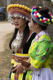 Two Hmong Women At A Wedding