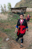 Red Hmong Girl At Village Wedding