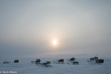 Sledges At Sunset