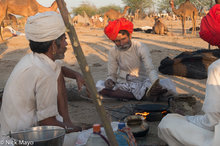 Cooking Dinner At The Mallinath Fair