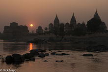 Betwa River Chhatris At Sunset
