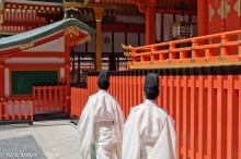 Shinto Priests At Inari Taiasha