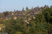 Wooden Village On The Ridgeline