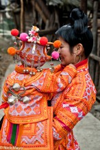 Mother & Baby In Wedding Attire