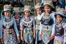 Six Young Girls In Festival Attire