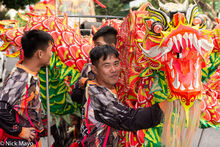 Dragon In The Temple Procession