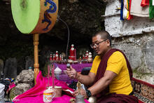Monk At The Cave Ceremony