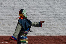 White Wall Masked Monk