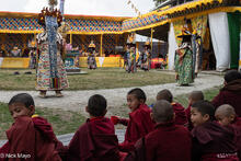 Young Monks At The Guru Drakmar Cham