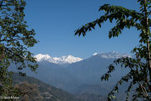 White Peaks Cloudless Sky