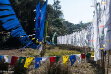Prayer Flags On The Lake Shore