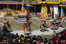 Young Pupils & Monks At The Festival