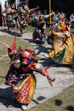 Energetic Monk Dancing
