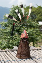 Ollo Helmet With Hornbill Feathers