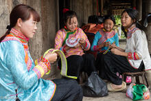 Four Xa Phang Girls Sewing