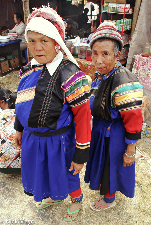 Two traditionally dressed Lisu women in Namshan.