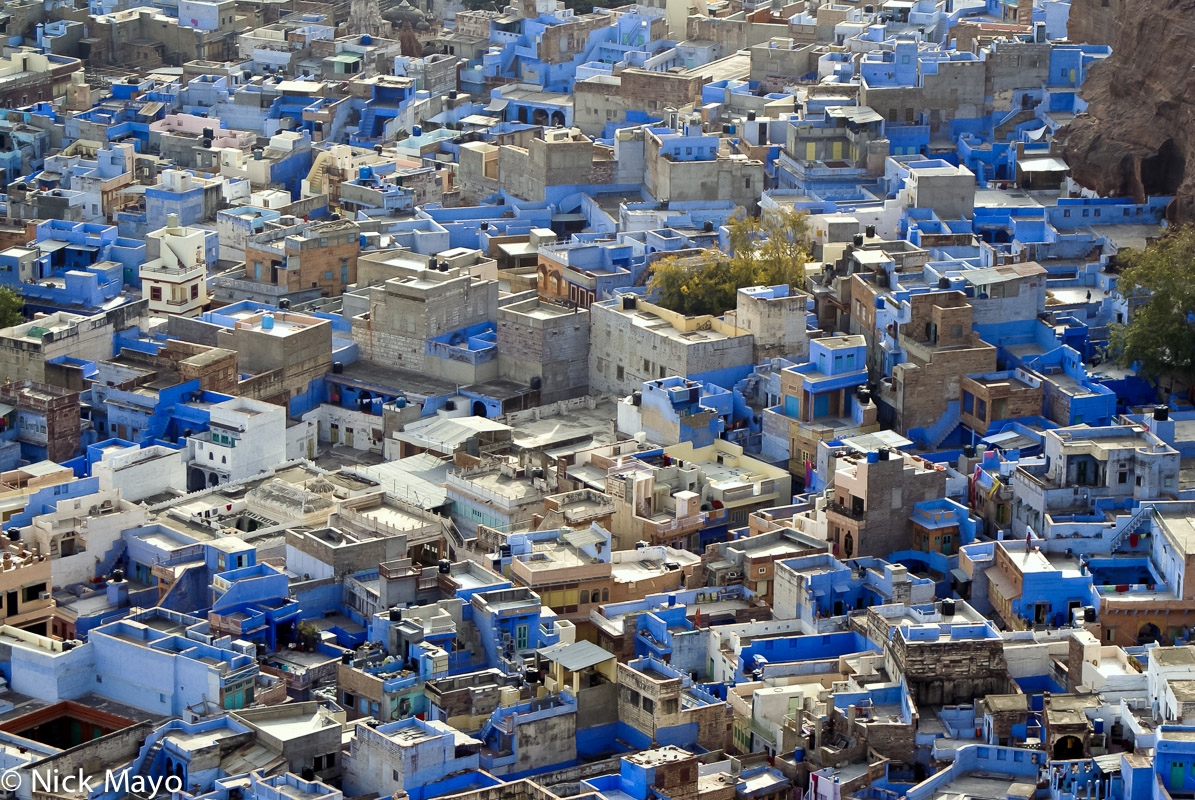 Rooftops of the "Blue City" of Jodhpur.&nbsp;