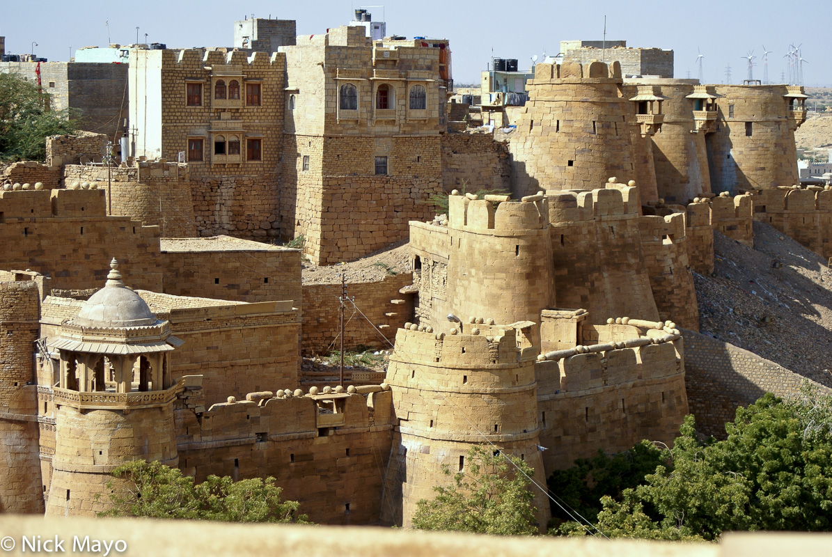 The walls of Jaisalmer Fort.