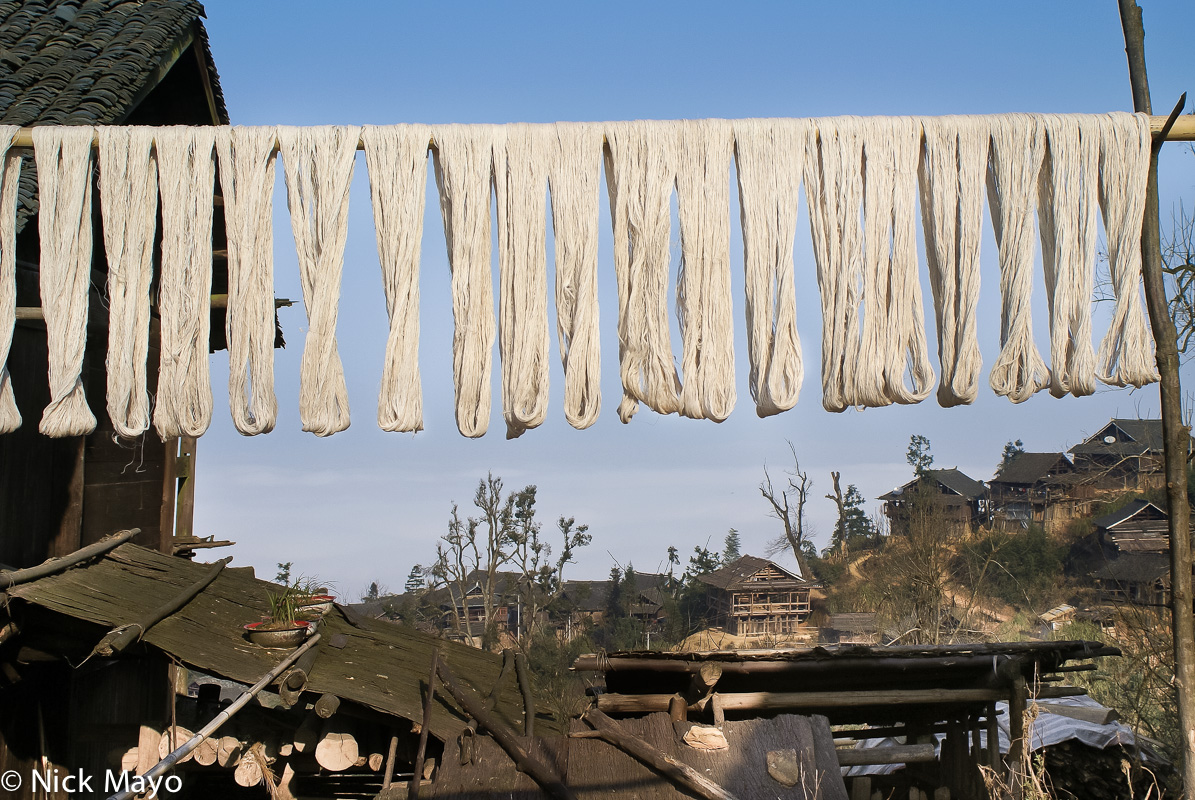 Yarn hung out to dry in Shan Pan.