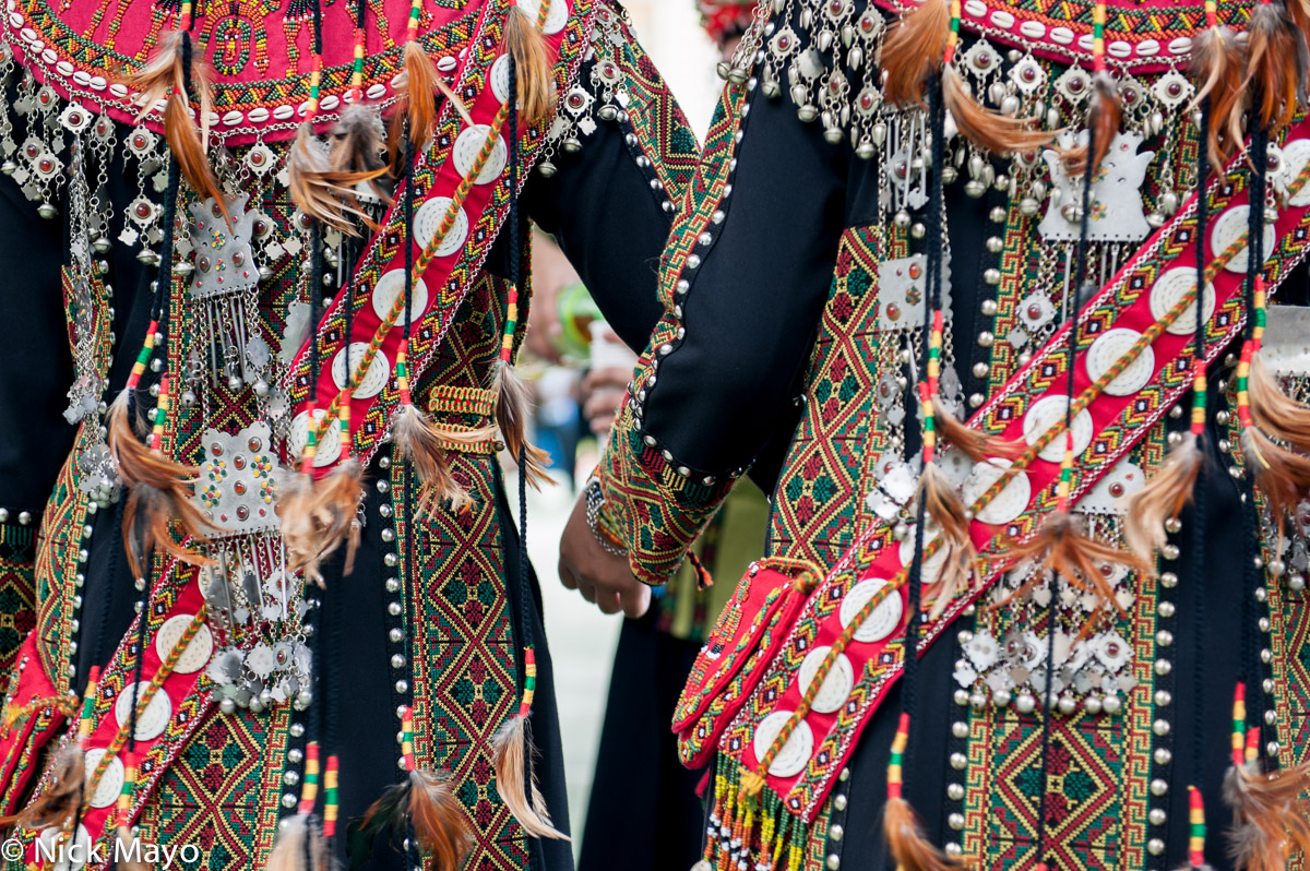 Women wearing traditional dress at a Rukai wedding in Wutai.