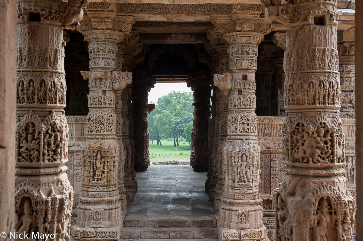 The assembly hall of the Sun Temple at Modhera.