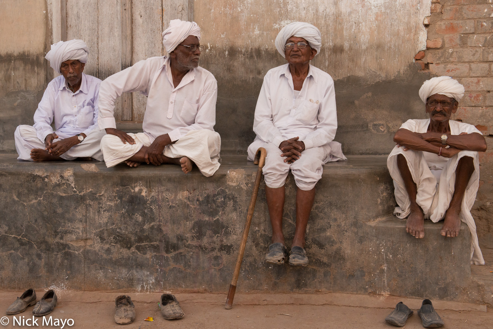 Prajapati caste men resting at Metasar.