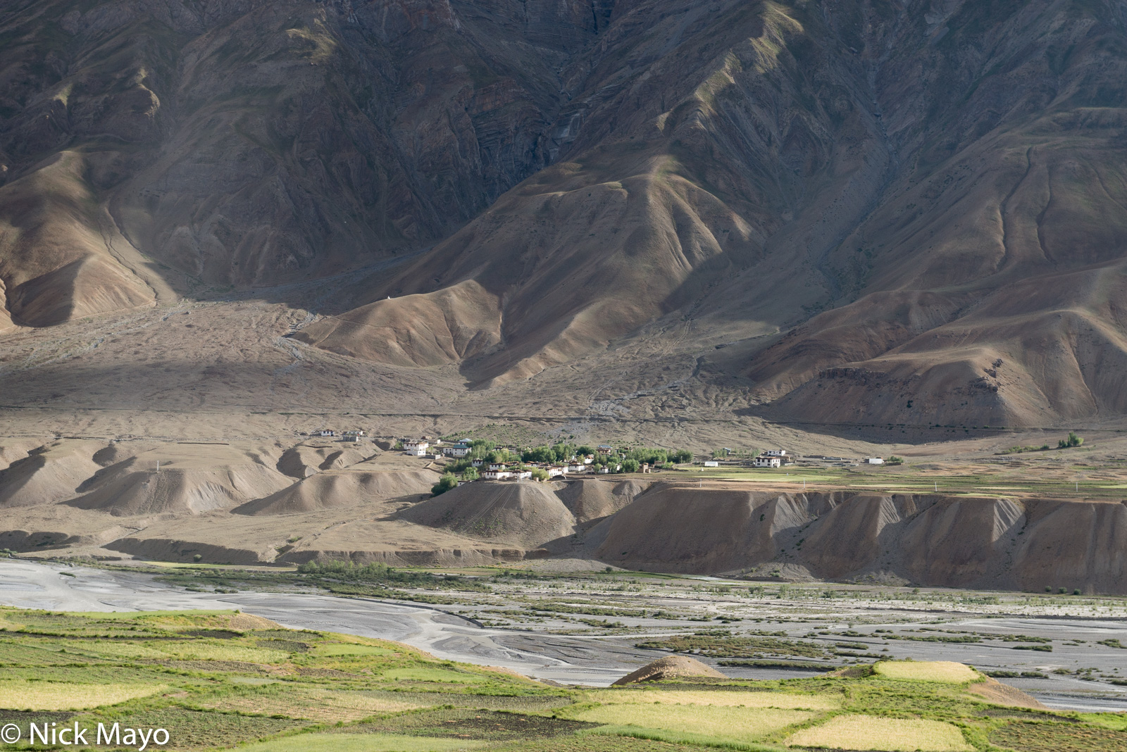 Khurik village in the Spiti valley as seen from Ki.
