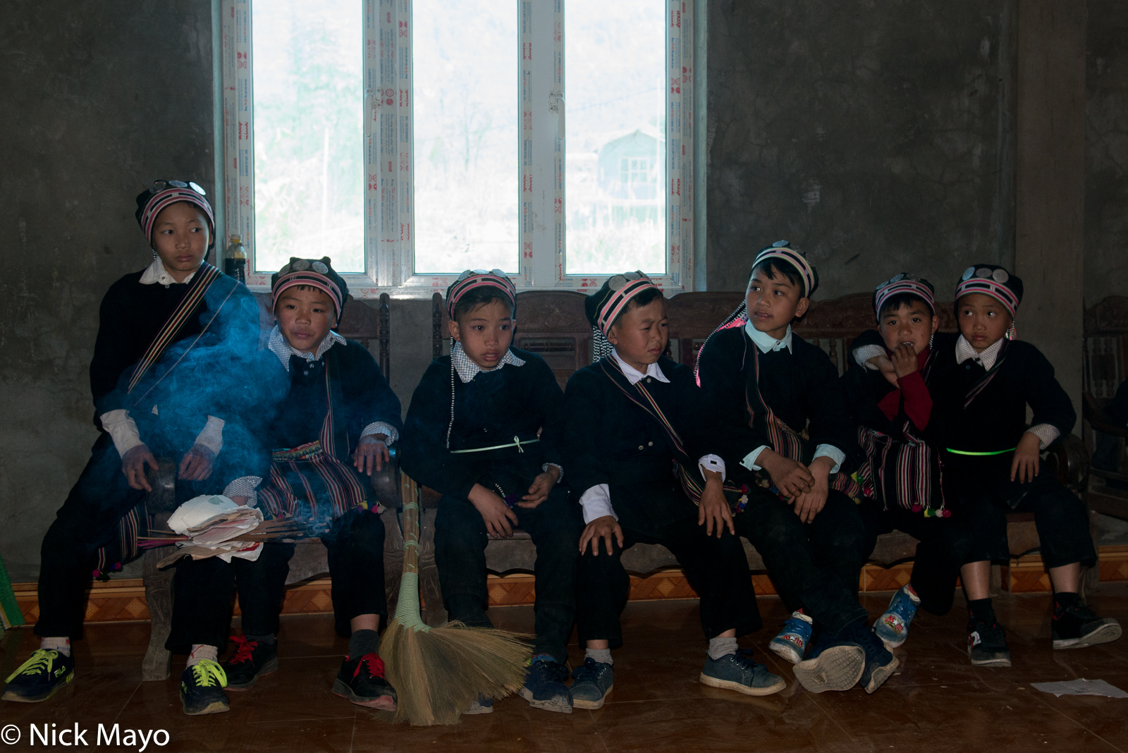 Young Dao boys at a New Year ceremony near Tam Duong.