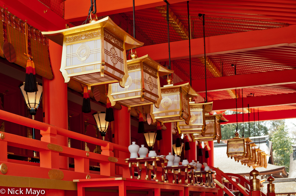 Lanterns at the Fushimi Inari shrine.