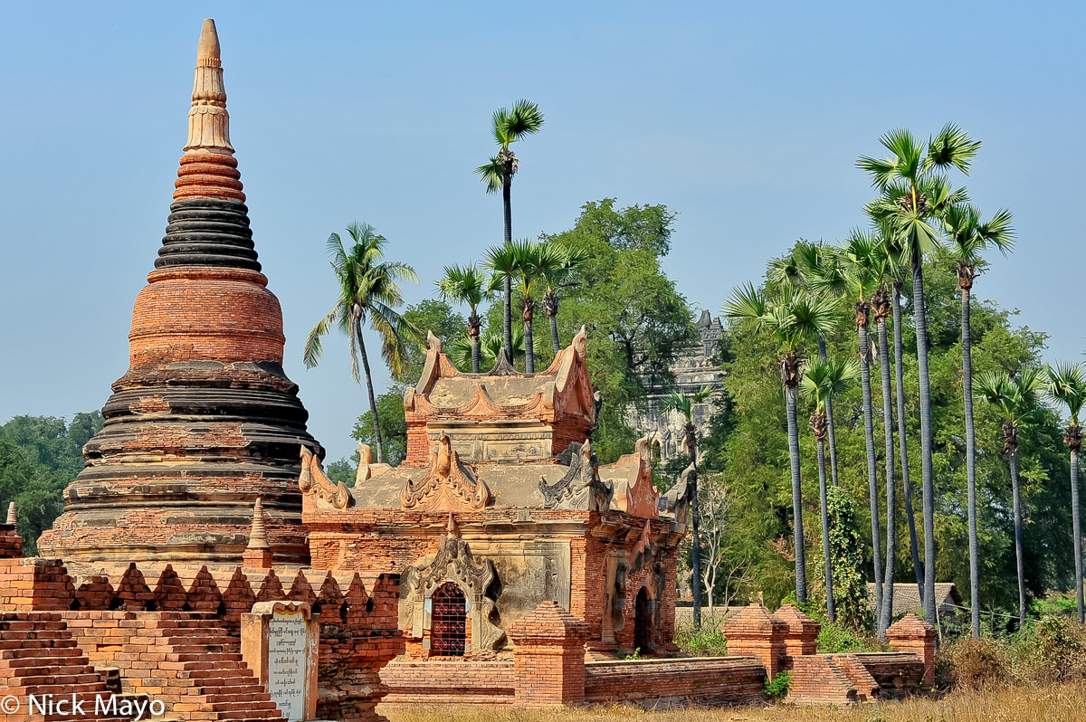 A brick stupa in the old Burmese capital of Inwa.