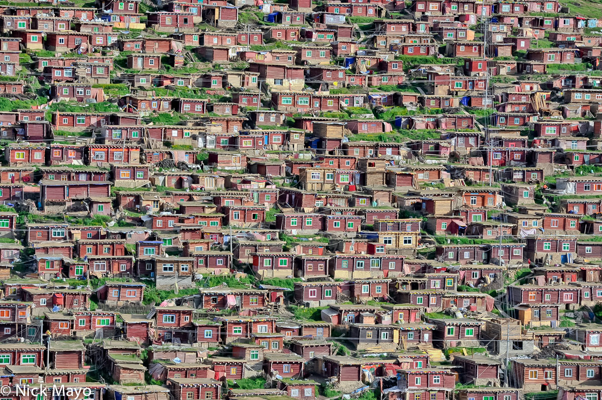 The monks' village at the Larung Gar academy in Sertar.