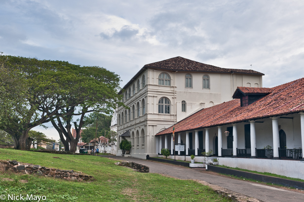 The colonial era structure of the Amangalla Hotel in Galle.