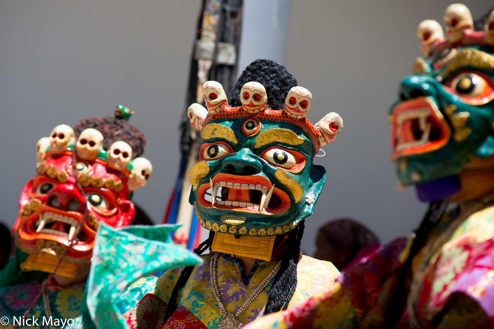 A masked monk performing in a cham dance at the annual Phyang Tserup.