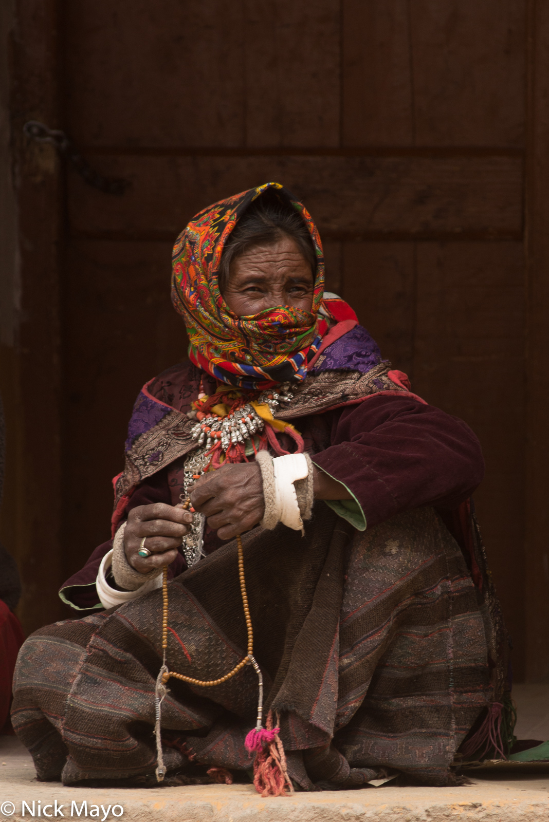 A Changpa woman at the annual Korzok Gustor.