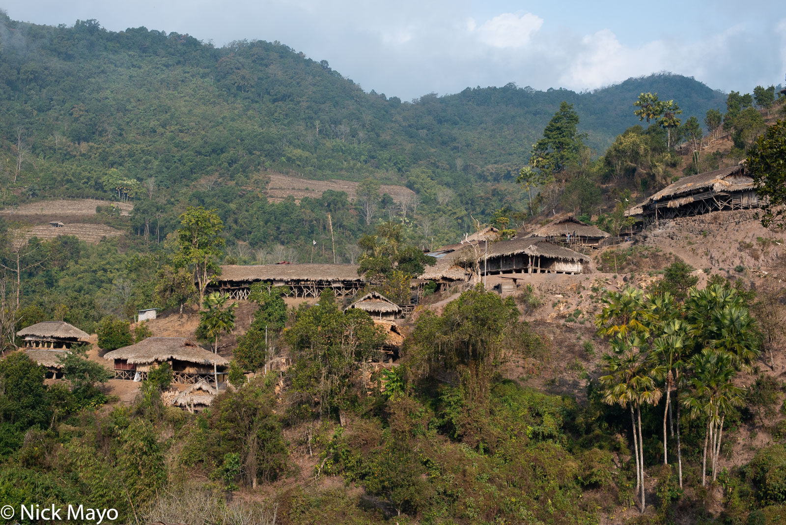 The thatched Adi Minyong village of Komshing in the Siang valley.