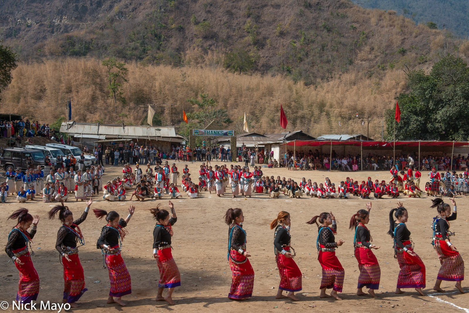 Nyishi girls dancing at the Boori Boot festival at Tamen.