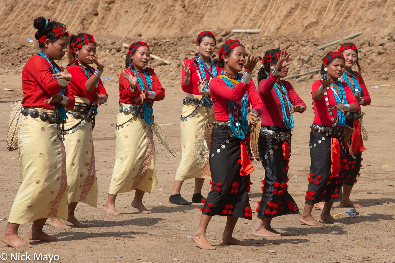 Nyishi girls dancing during the Boori Boot festival at Tamen.