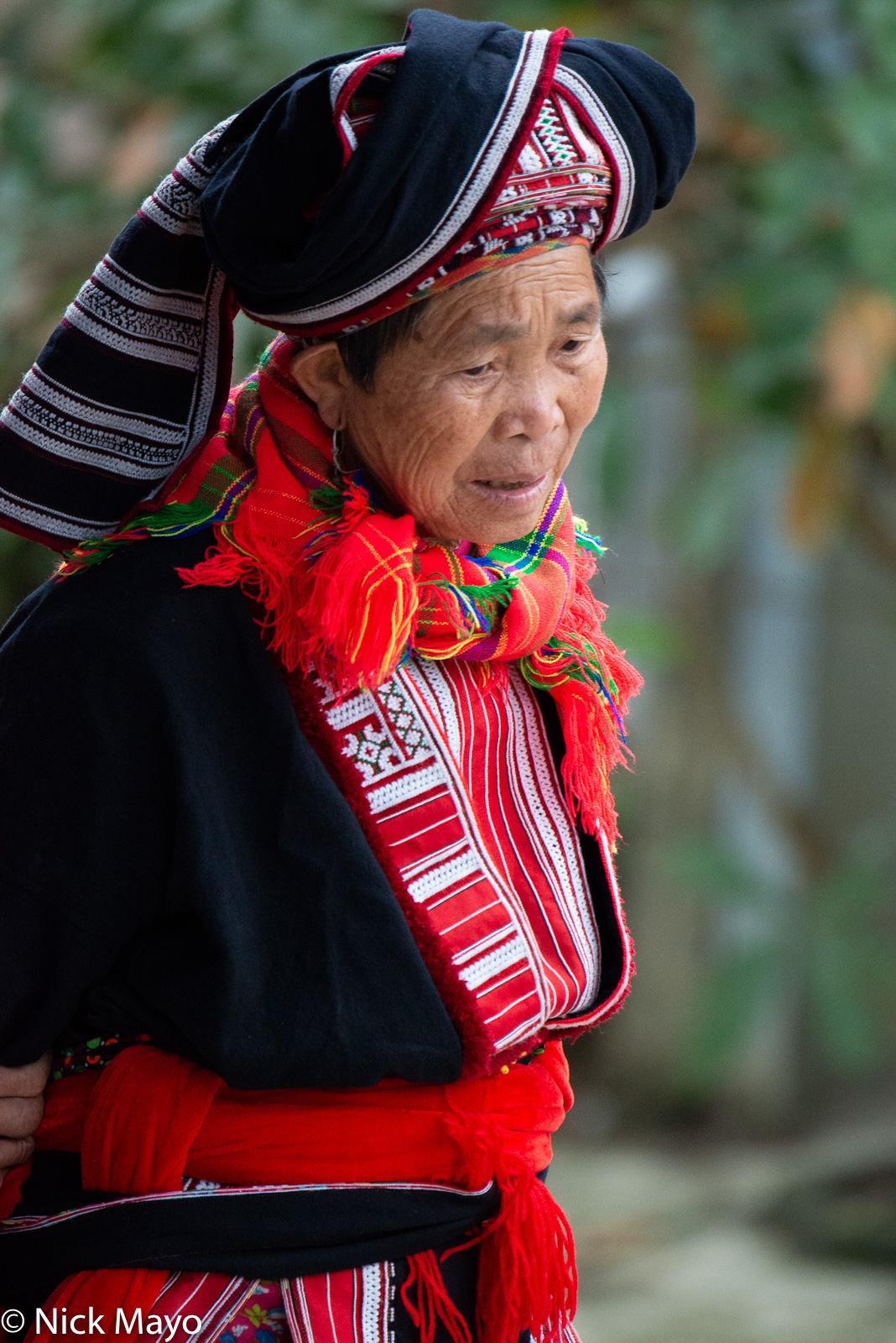 A Red Dao woman at Thong Nguyen market.