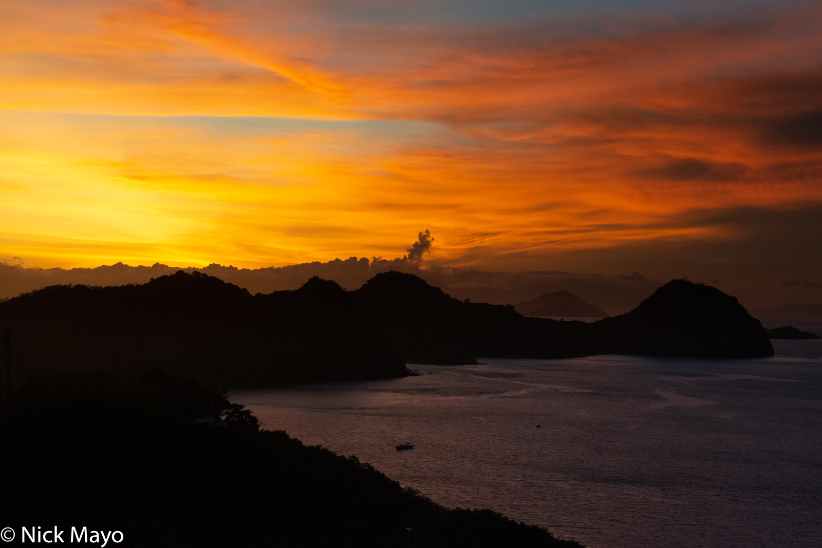 Labuan Bajo Sunset View from Waterfront Area